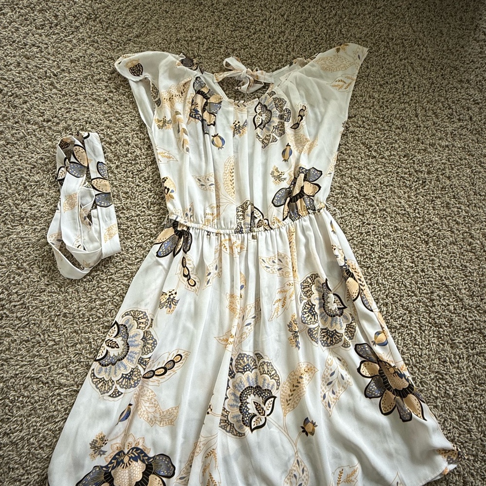 Floral White  Dress